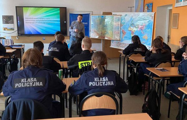 wizyta w zespole szkół w miejscowości Gościno